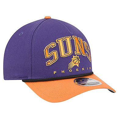 Men's New Era Purple Phoenix Suns Bold Arch COOLERA 9FORTY A-Frame M-Crown Adjustable Hat