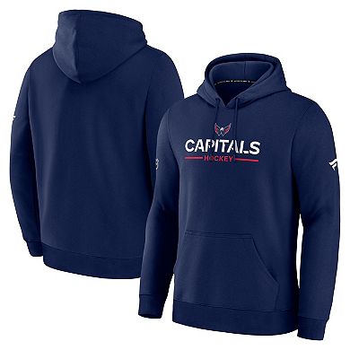 Men's Fanatics Navy Washington Capitals Authentic Pro Primary Hoodie
