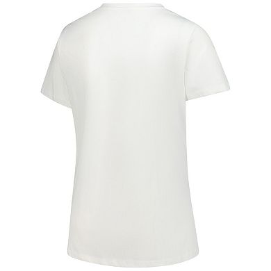 Women's Profile x 47 White Minnesota Lynx Logo Lockup Plus Size V-Neck T-Shirt