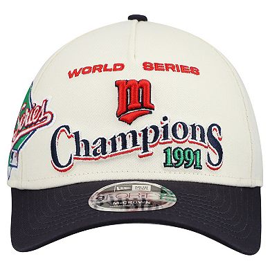 Men's New Era Cream/Navy Minnesota Twins World Series 9FORTY M-Crown Adjustable Hat