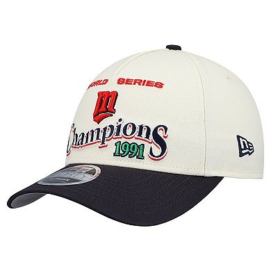 Men's New Era Cream/Navy Minnesota Twins World Series 9FORTY M-Crown Adjustable Hat