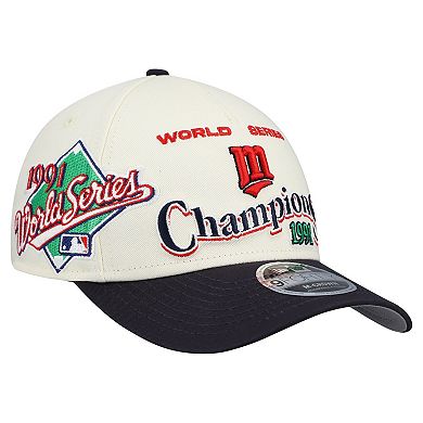 Men's New Era Cream/Navy Minnesota Twins World Series 9FORTY M-Crown Adjustable Hat