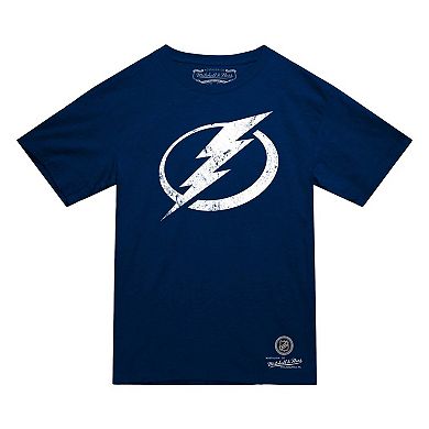 Men's Mitchell & Ness Navy Tampa Bay Lightning Heritage T-Shirt