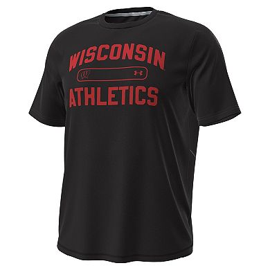 Men's Under Armour Black Wisconsin Badgers Sideline Knockout T-Shirt