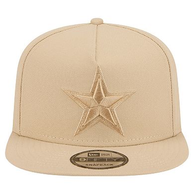 Men's New Era Light Beige Dallas Cowboys Color Pack A-Frame 9FIFTY Snapback Hat