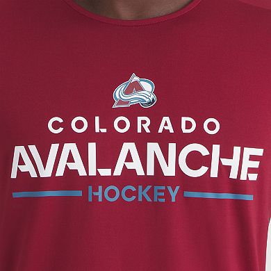 Men's Fanatics Burgundy Colorado Avalanche Authentic Pro Rink Tech T-Shirt
