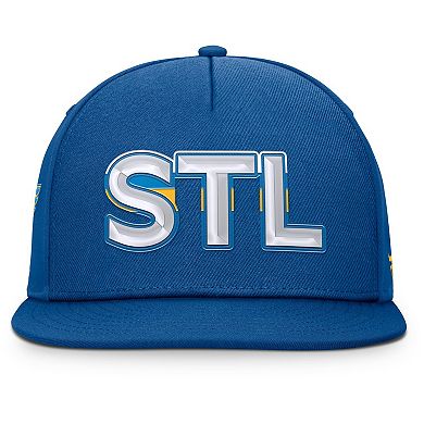 Men's Fanatics Blue St. Louis Blues Authentic Pro Rink Team Code Snapback Hat