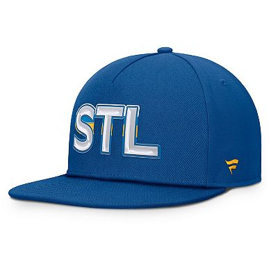 Men's Fanatics Blue St. Louis Blues Authentic Pro Rink Team Code Snapback Hat
