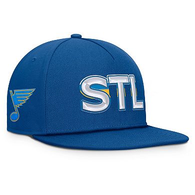 Men's Fanatics Blue St. Louis Blues Authentic Pro Rink Team Code Snapback Hat