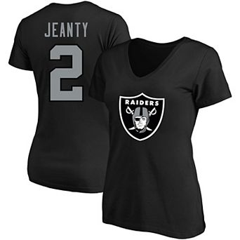 Women's Fanatics Ashton Jeanty Black Las Vegas Raiders Plus Size Name & Number T-Shirt