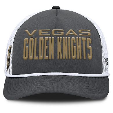 Men's Fanatics Charcoal/White Vegas Golden Knights Authentic Pro Rink A-Frame Adjustable Hat