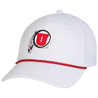 Men's Under Armour White Utah Utes Sideline Drive Rope Adjustable Hat