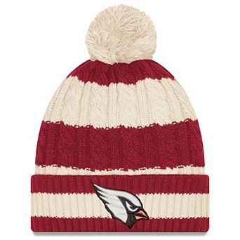 Women's New Era��Natural Arizona Cardinals 2025 Rivalries Collection Braided Cuffed Knit Hat with Pom