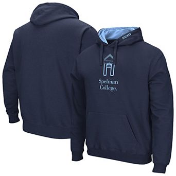 Men's Colosseum Navy Spelman College Jaguars Arch & Logo 3.0 Hoodie