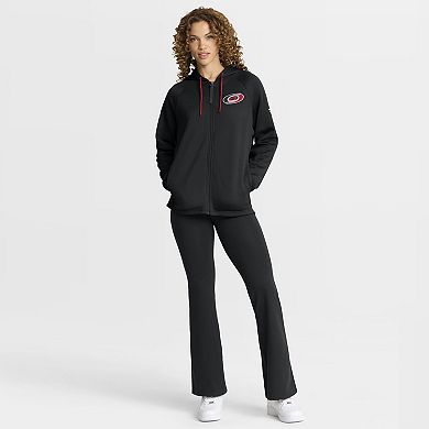 Women's Fanatics Black Carolina Hurricanes Authentic Pro Rink Raglan Full-Zip Hoodie