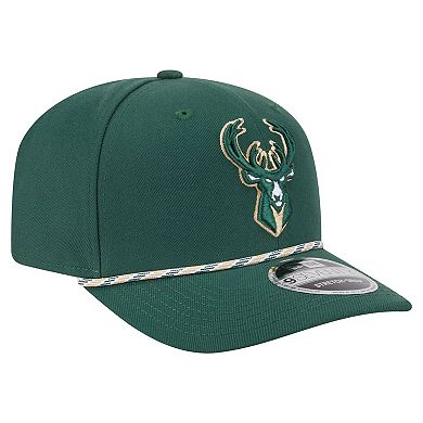 Men's New Era Hunter Green Milwaukee Bucks Rope 9SEVENTY Adjustable Hat