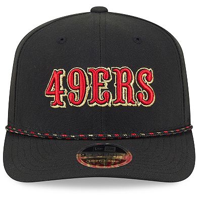 Men's New Era Black San Francisco 49ers 2025 Rivalries Collection Sideline 9SEVENTY Adjustable Hat
