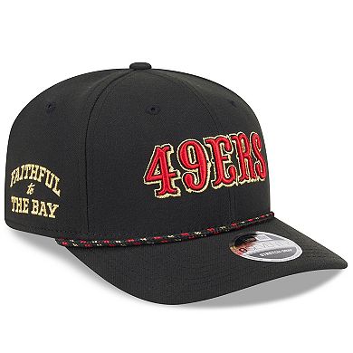Men's New Era Black San Francisco 49ers 2025 Rivalries Collection Sideline 9SEVENTY Adjustable Hat