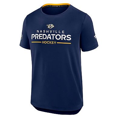 Men's Fanatics Navy Nashville Predators Authentic Pro Rink Tech T-Shirt