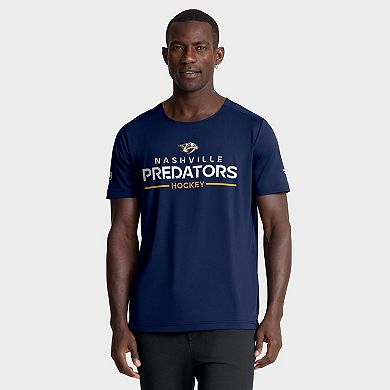 Men's Fanatics Navy Nashville Predators Authentic Pro Rink Tech T-Shirt