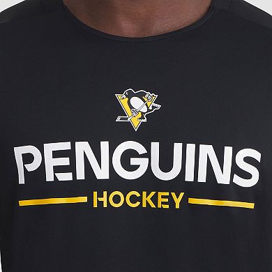 Men's Fanatics Black Pittsburgh Penguins Authentic Pro Rink Tech T-Shirt