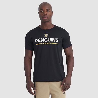 Men's Fanatics Black Pittsburgh Penguins Authentic Pro Rink Tech T-Shirt