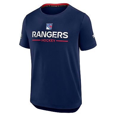 Men's Fanatics Navy New York Rangers Authentic Pro Rink Tech T-Shirt