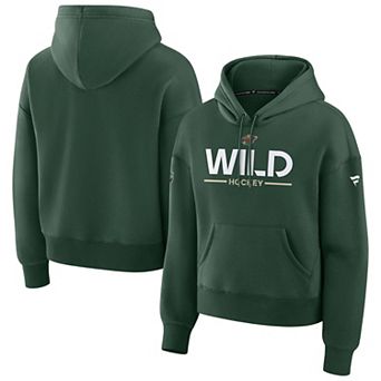 Women's Fanatics Green Minnesota Wild Authentic Pro Primary Pullover Hoodie