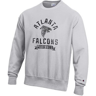 Men's Champion Heather Gray Atlanta Falcons Reverse Weave Fleece Pullover Sweatshirt