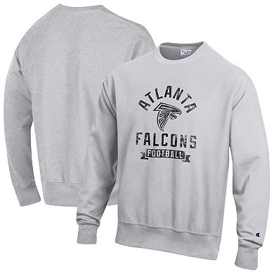 Men's Champion Heather Gray Atlanta Falcons Reverse Weave Fleece Pullover Sweatshirt