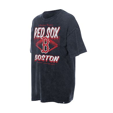 Women's New Era Navy Boston Red Sox Mineral Wash Oversized T-Shirt