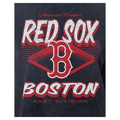 Women's New Era Navy Boston Red Sox Mineral Wash Oversized T-Shirt