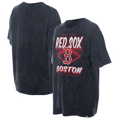 Women's New Era Navy Boston Red Sox Mineral Wash Oversized T-Shirt