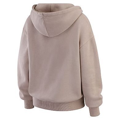 Women's WEAR by Erin Andrews Tan Green Bay Packers Washed Pullover Crewdie