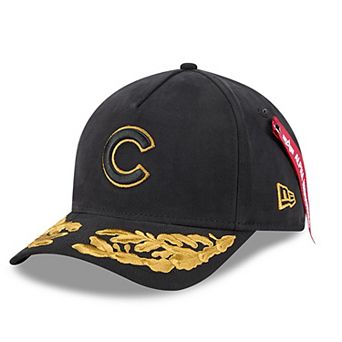 Men's New Era x Alpha Industries Black Chicago Cubs A-Frame 9FORTY Adjustable Hat