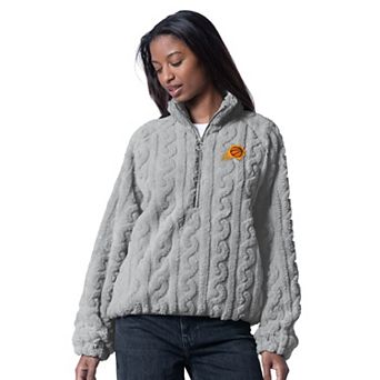Women's G-III 4Her by Carl Banks Gray Phoenix Suns Champ Half-Zip Pullover