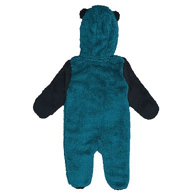 Infant & Newborn Outerstuff Teal San Jose Sharks Stay Napping Fleece Bunting Full-Zip Sleeper