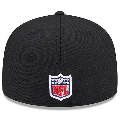 Men's New Era Black San Francisco 49ers 2025 Rivalries Collection Sideline Rope 59FIFTY Fitted Hat
