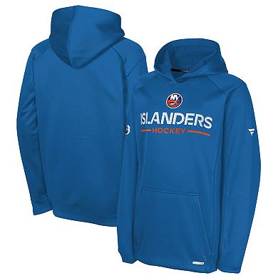Youth Fanatics Royal New York Islanders Authentic Pro Rink Raglan Hoodie