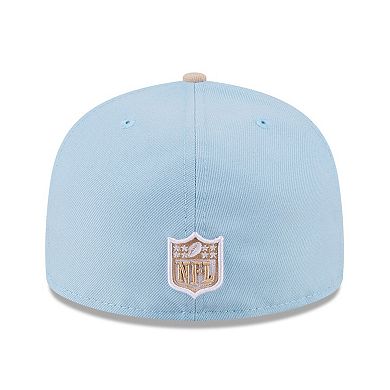 Men's New Era Light Blue/Light Beige Dallas Cowboys Two-Tone Color Pack A-Frame 59FIFTY Fitted Hat