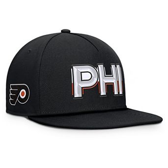 Men's Fanatics Black Philadelphia Flyers Authentic Pro Rink Team Code Snapback Hat