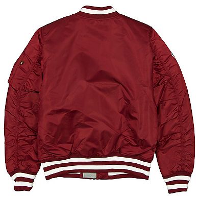 Men's New Era x Alpha Industries Maroon Philadelphia Phillies Full-Zip Bomber Jacket