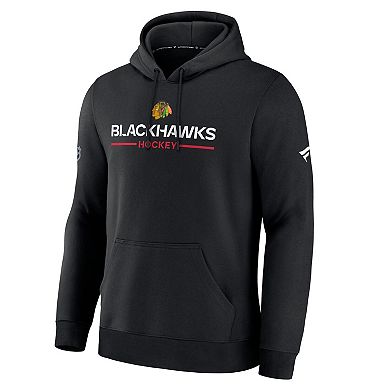Men's Fanatics Black Chicago Blackhawks Authentic Pro Primary Hoodie