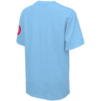 Women's Majestic Threads Pete Crow-Armstrong Light Blue Chicago Cubs Oversized Name & Number T-Shirt