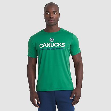Men's Fanatics Green Vancouver Canucks Authentic Pro Rink Tech T-Shirt
