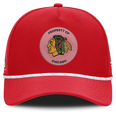 Men's Fanatics Red Chicago Blackhawks Centennial Pinched Front Adjustable Hat