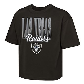 Girls Youth Outerstuff Black Las Vegas Raiders Big City Boxy T-Shirt