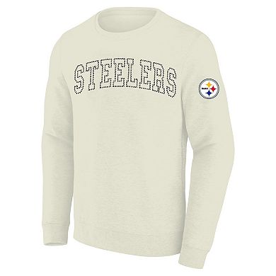 Men's Profile Cream Pittsburgh Steelers Big & Tall Fleece Sweatshirt