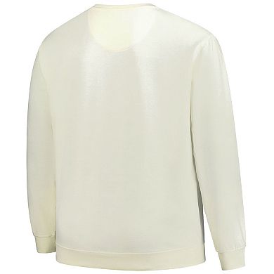 Men's Profile Cream Pittsburgh Steelers Big & Tall Fleece Sweatshirt