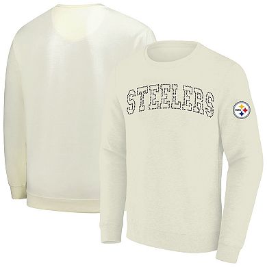 Men's Profile Cream Pittsburgh Steelers Big & Tall Fleece Sweatshirt